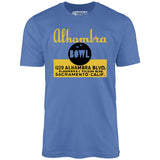 Alhambra Bowl - Sacramento, CA - Vintage Bowling Alley - Unisex T-Shirt