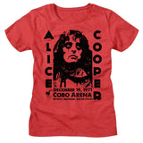 Alice Cooper - Cobo Arena 1971 Womens T-Shirt