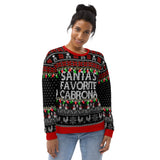 Premium Fleece-lined Santa's Favorite Cabrona Navidad Sweatshirt