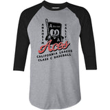 Anaheim Aces - California - Vintage Defunct Baseball Teams - 3/4 Sleeve Raglan T-Shirt