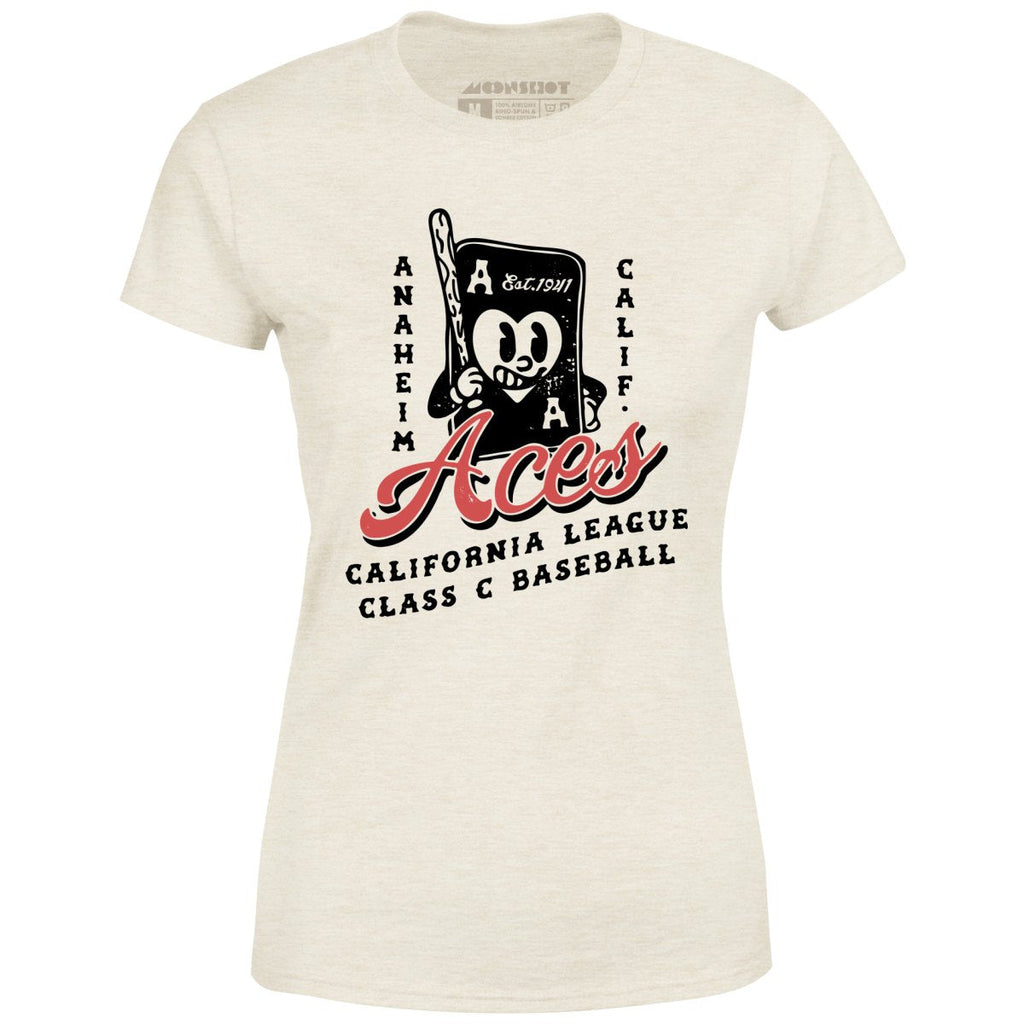 Anaheim Aces - California - Vintage Defunct Baseball Teams - Women's T-Shirt