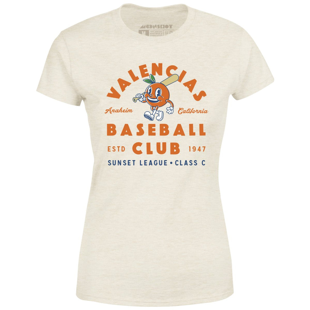 Anaheim Valencias - California - Vintage Defunct Baseball Teams - Women's T-Shirt