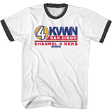 Anchorman - Ch 4 News Logo Short Sleeve Ringer Boyfriend Tee