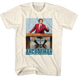Anchorman Ron At Desk W/ Logo T-Shirt