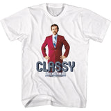 Anchorman Ron Classy Text T-Shirt