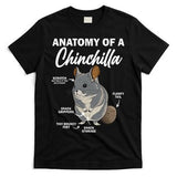 Anatomy Of A Chinchilla For Women Chinchilla Mom Funny T-Shirt