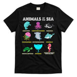 Animals Of The World Sea Creatures Funny Ocean Humor Meme T-Shirt
