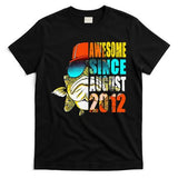 Awesome Since August 2012 Fishing 7th Birthday Gift T-Shirt