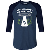 Ask Me - 3/4 Sleeve Raglan T-Shirt
