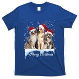 Australian Shepherd Santa Hat Funny Christmas Aussie Mom Gift T-Shirt