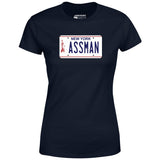 Assman New York License Plate - Women's T-Shirt