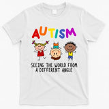 Autism Seeing The World From A Different Angle Cartoon T-Shirt