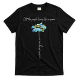 All The People Imagine Living Life In Peace Daisy Flower T-Shirt