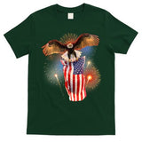 America USA Flag Eagle Fireworks T-Shirt