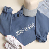 Jesus Is King Embroidered Heavyweight Sweatshirt