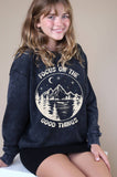 Focus On the Good Things Mineral Graphic Brushed Sweatshirt