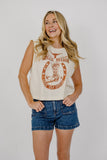 Willie Nelson Ut Longhorns Boot Off White Muscle Tank
