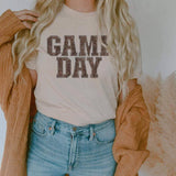 Gameday Leopard Print - Cream Tee