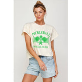 Pickleball Social Club Graphic Crop Top