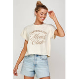 Caffenated Moms Club Vintage Graphic Crop Top