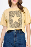 Leopard Star Mineral Graphic Long Crop Top