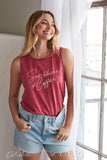 Sunshine and Coffee Mineral Graphic Tank Top