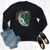 Western Turquoise Cactus Desert Moon Sweatshirt