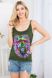 Mushroom Peace Sign Tank Top (KT-1333)