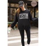 Custom Design Vintage  Graphic  Sweatshirts Plus