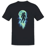 Neon Astronaut Moon Floating Men's T-Shirt