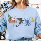 Fantasy Dragon Rider Holiday Crewneck Sweater