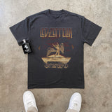 LED VINTAGE ZEPPELIN HEAVYWEIGHT BLACK T-SHIRT