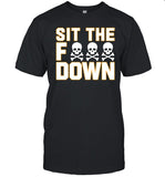DavidBednar Wearing Sit The Fuck Down Shirt