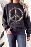 Peace Flower Plant Kindness Mineral Graphixterry Sweatshirts
