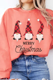 Merry Christmas Gnomes Graphic Brushed Sweatshirts