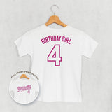 Birthday Girl Varsity #4 (Kids Back Print)