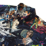 Men's 1930s Retro Hawaiian Shirt Astronauts Shirt Short Sleeve Button-down 100% Cotton Blue Aloha Galactic Quest