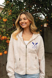 Lake Cropped     Mineral Zipper Hooded Pullover