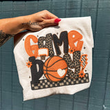 Faux Yarn Game Day Basketball Leopard Tee Unisex T-shirt, Sweatshirt, Hoodie, Long Sleeve Tee