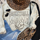 Basketball Mama in Brown Puff Ink Sand Crewneck Sweatshirt Unisex T-shirt, Sweatshirt, Hoodie, Long Sleeve Tee