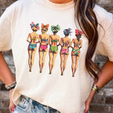 Beach Bikini Girls | Retro Graphic Shirt | Comfort Colors