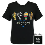 Lulu Mac-Lets Go Girls-Heather Black SS-LM50