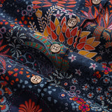 Women's Hawaiian Shirt Quirky Plants Print Cotton Button-up Short Sleeve Quirky Plants Women Shirt