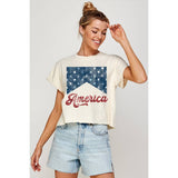 America Vintage Graphic Crop Top
