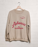 Arkansas Razorbacks Quality Sand Thrifted Sweatshirt