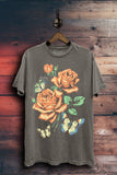 Flowers and Butterflies Graphic Top