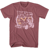 Back To The Future - BTTF Clock And Lightning Boyfriend Tee
