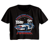 Back To The Future - BTTF Save The Clock Tower Split Color Womens Crop Tee