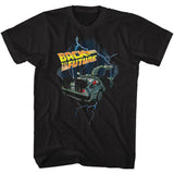 Back To The Future - Lightning Delorean Boyfriend Tee