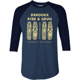 Bahooka Ribs & Grog - Rosemead, CA - Vintage Tiki Bar - 3/4 Sleeve Raglan T-Shirt